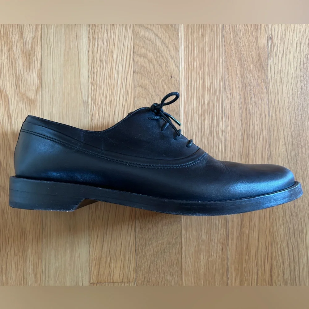 A.P.C. Black Leather Lace-Up Derbies
